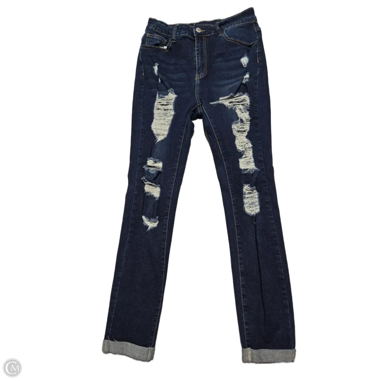 Jeans Skinny By Shein In Blue Denim, Size: L