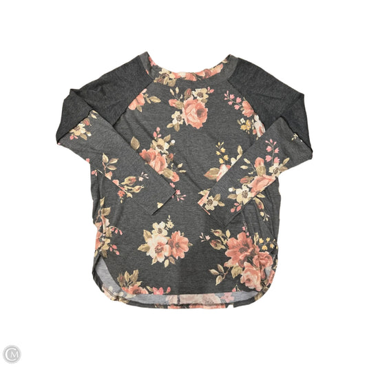 Top Long Sleeve By Cme In Floral Print, Size: M