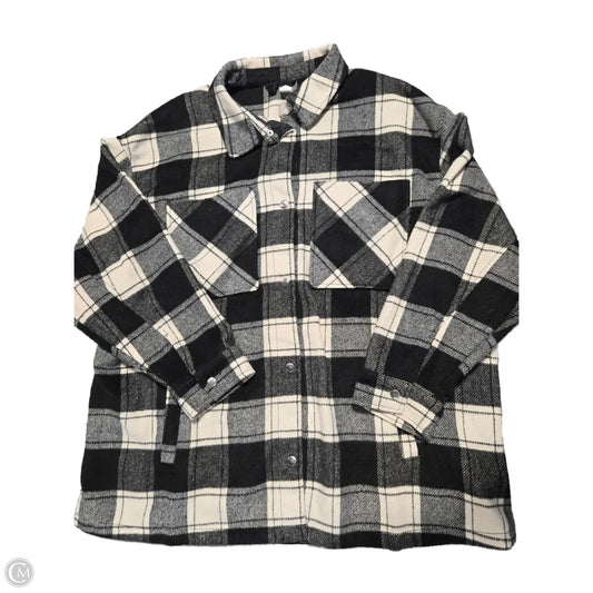 Jacket Fleece By Divided In Black & Cream, Size: Xl