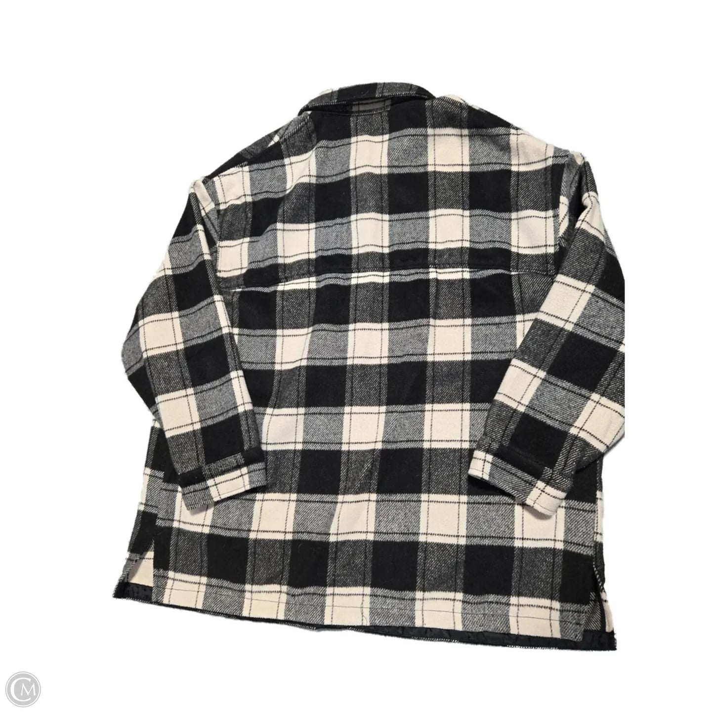 Jacket Fleece By Divided In Black & Cream, Size: Xl