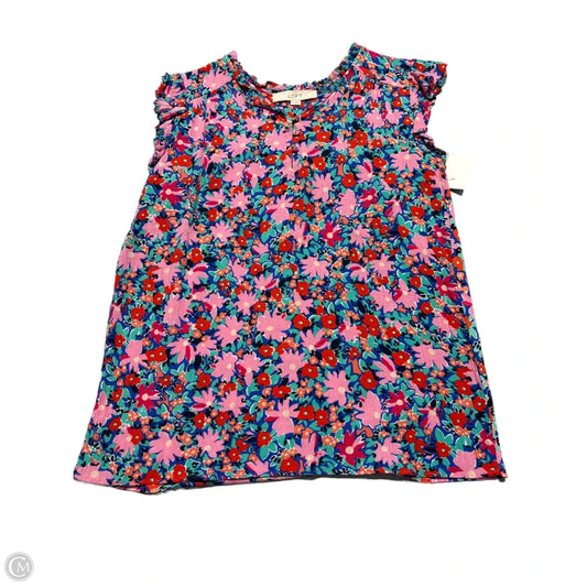 Top Sleeveless By Loft In Floral Print, Size: Xs