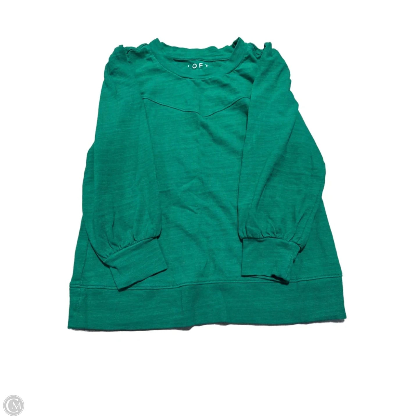 Top 3/4 Sleeve By Loft In Green, Size: S