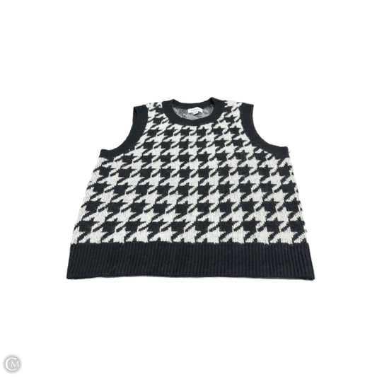Vest Sweater By Evereve In Black & White, Size: M
