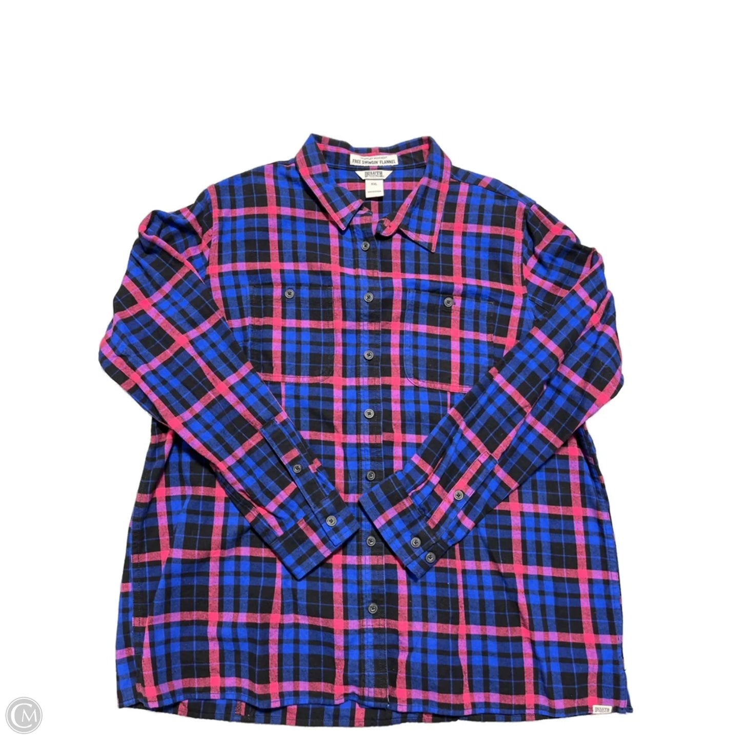 Top Long Sleeve By Duluth Trading In Plaid Pattern, Size: Xxl