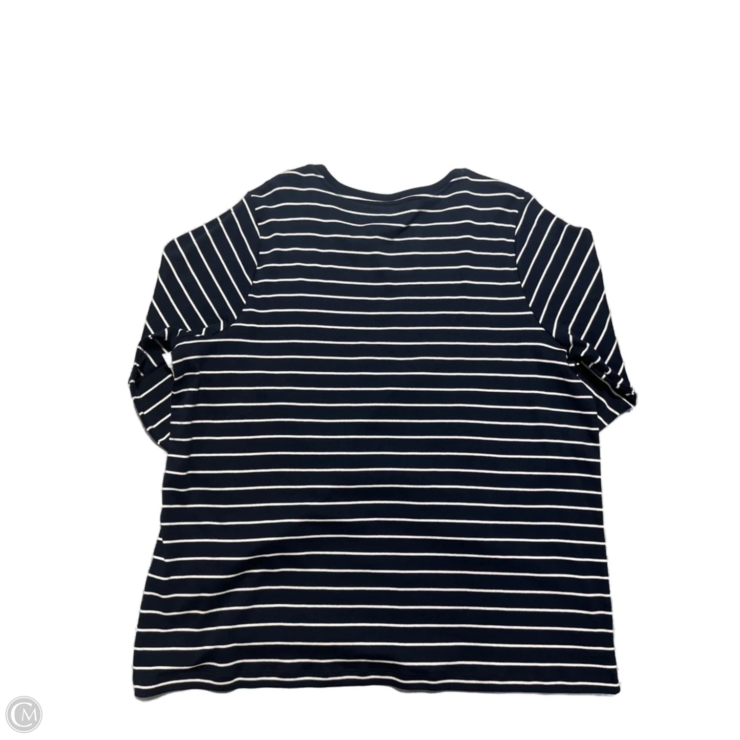 Top Long Sleeve By Cj Banks In Striped Pattern, Size: 2x