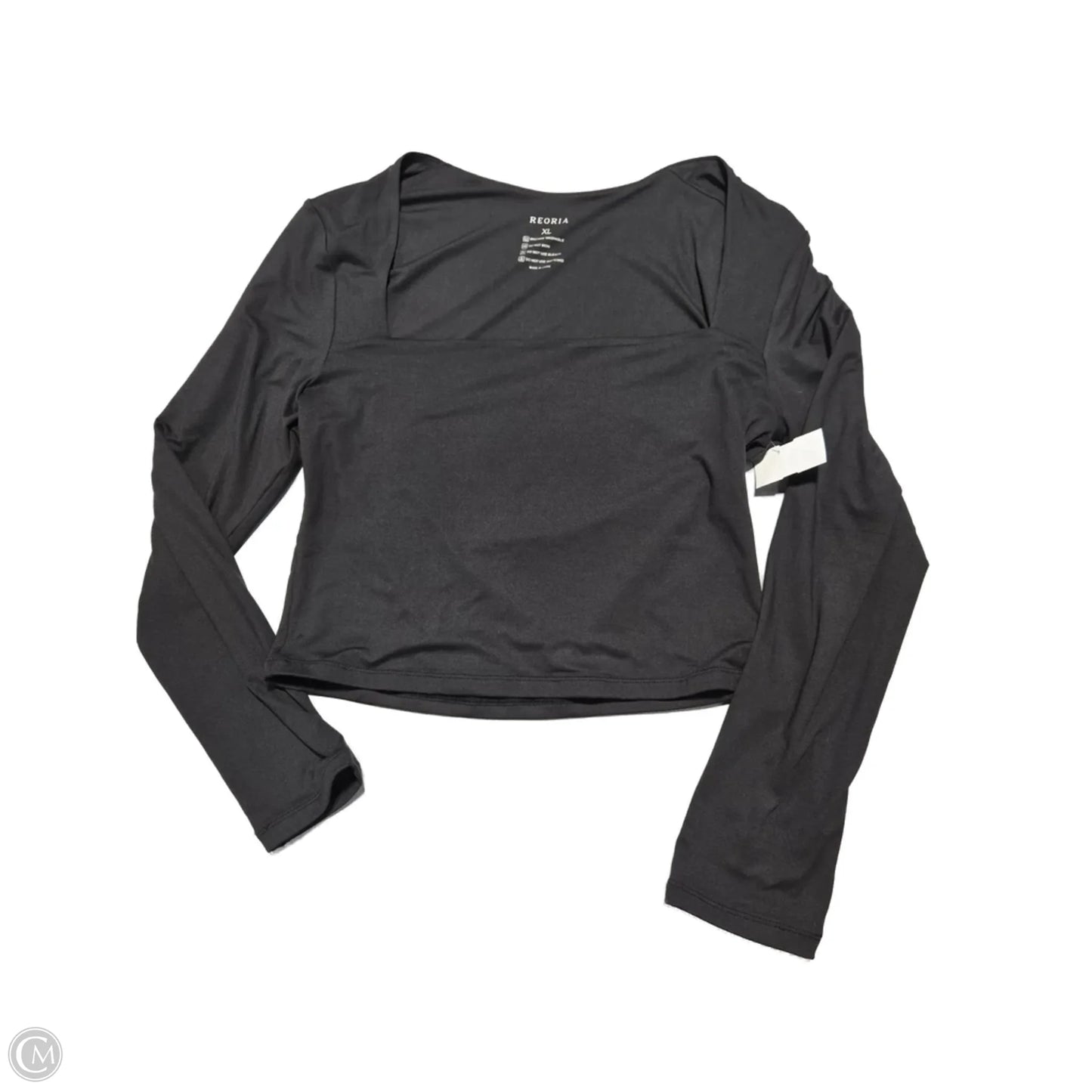 Top Long Sleeve Basic By Reoria In Black, Size: Xl