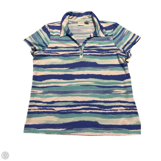 Top Short Sleeve By Chicos In Blue, Size: L