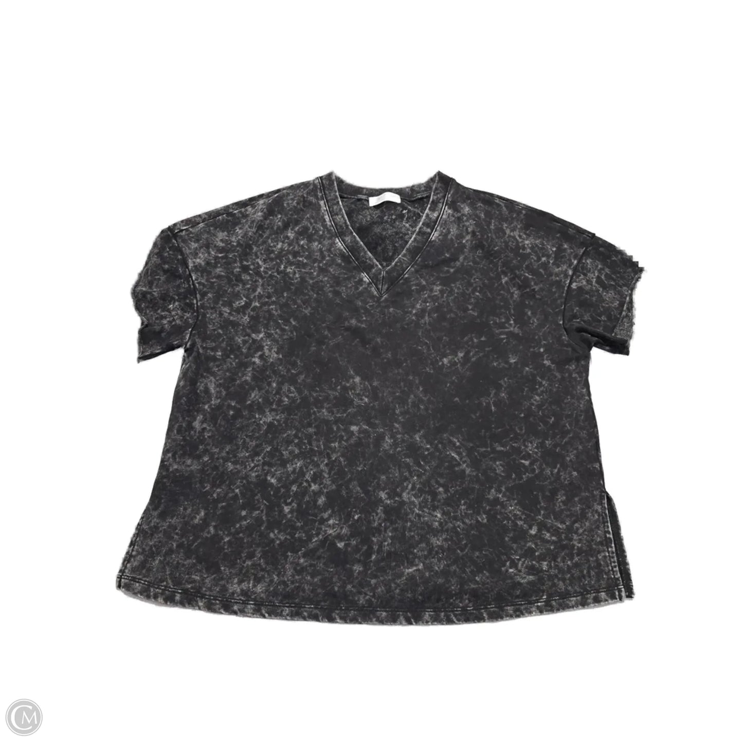 Top Short Sleeve By Cmc In Black, Size: L