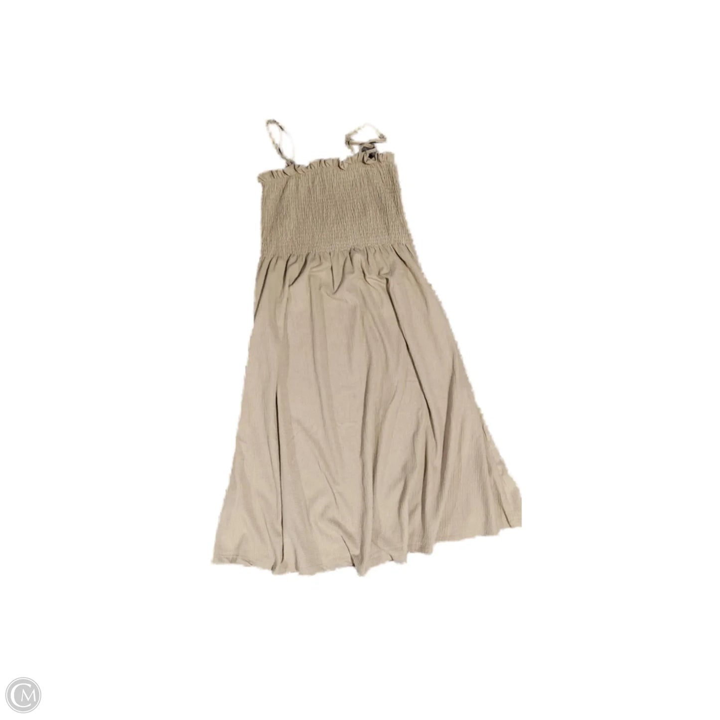 Dress Casual Midi By H&m In Tan, Size: L