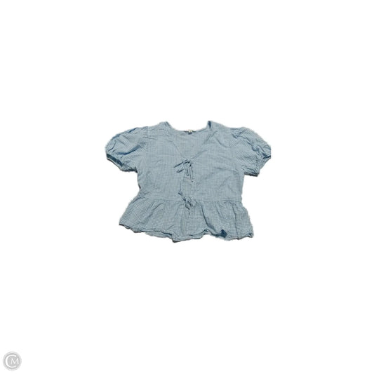 Top Short Sleeve By Live 4 Truth In Checkered Pattern, Size: L