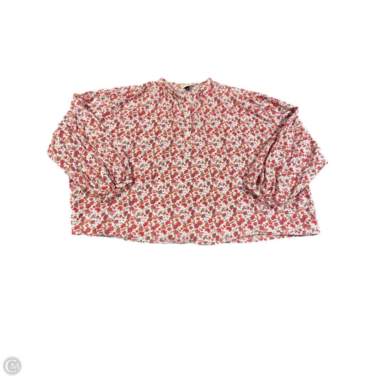 Top Long Sleeve By Universal Standard In Floral Print, Size: Xxl
