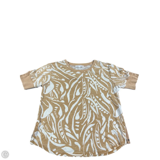 Top Short Sleeve By Jane And Delancey In Tan, Size: L
