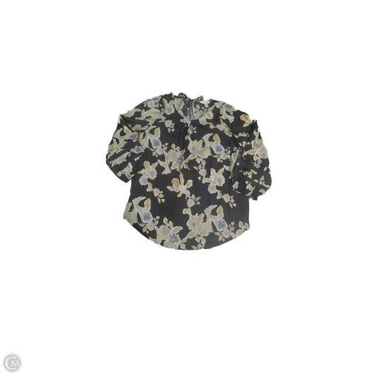 Top 3/4 Sleeve By Lc Lauren Conrad In Floral Print, Size: Xs
