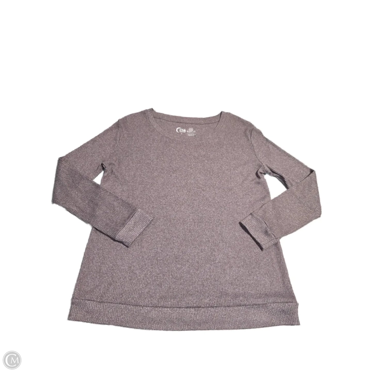 Athletic Top Long Sleeve Collar By Zyia In Brown, Size: M