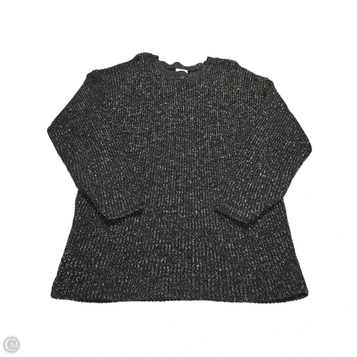 Sweater By Bobbie Brooks In Black & Gold, Size: Xl