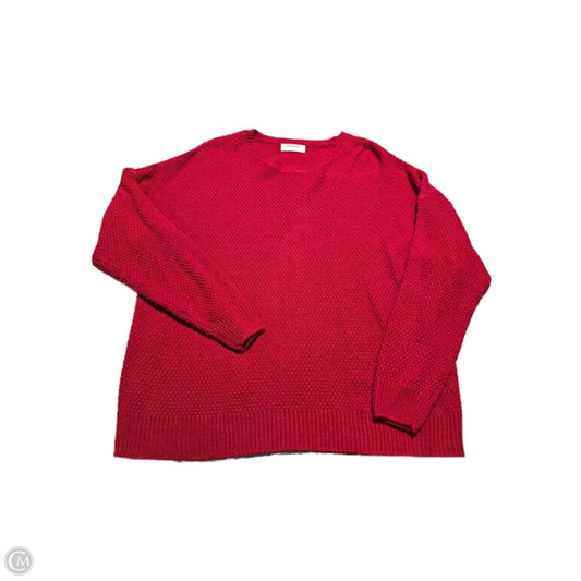 Sweater By Zenana In Red, Size: L