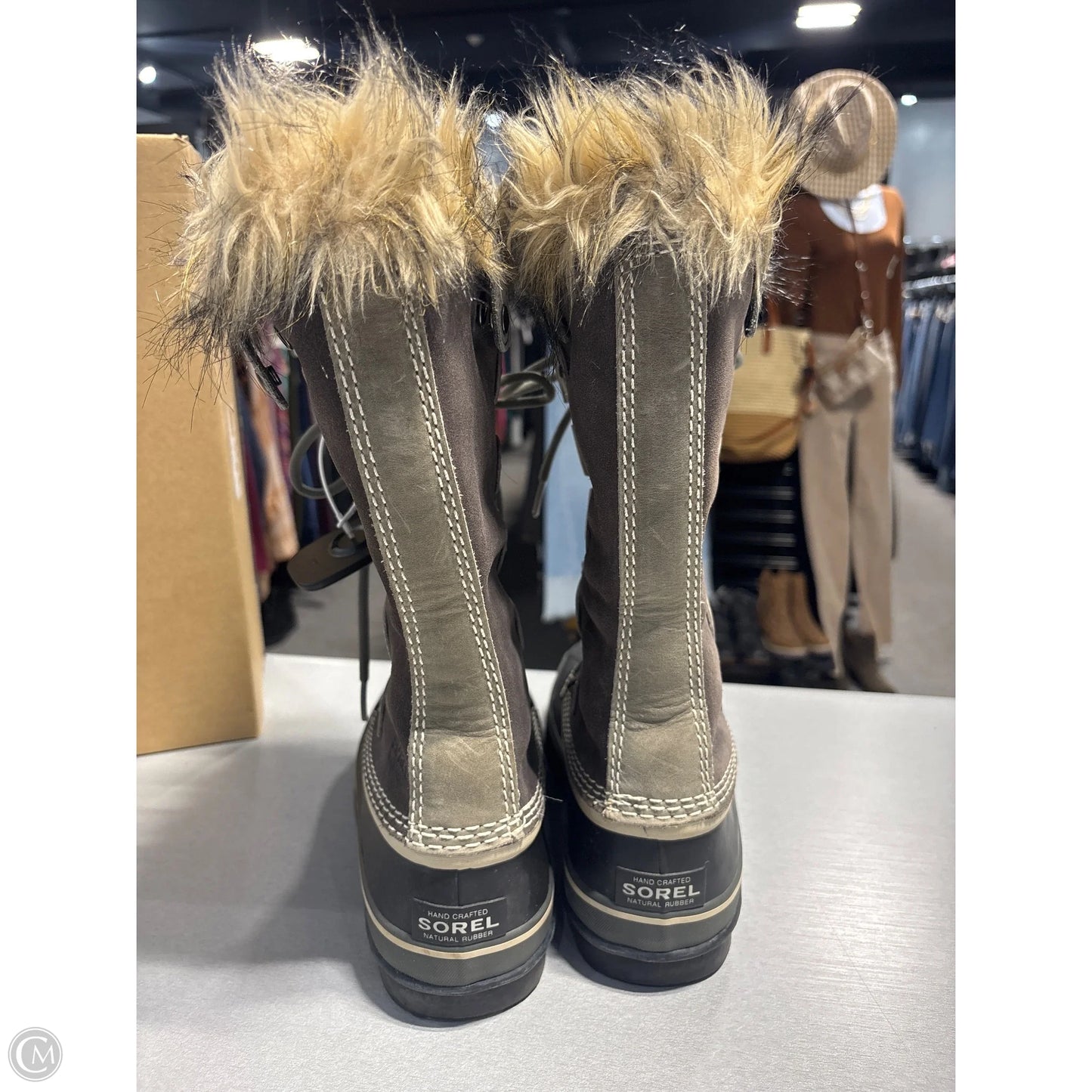 Boots Knee Heels By Sorel In Tan, Size: 8