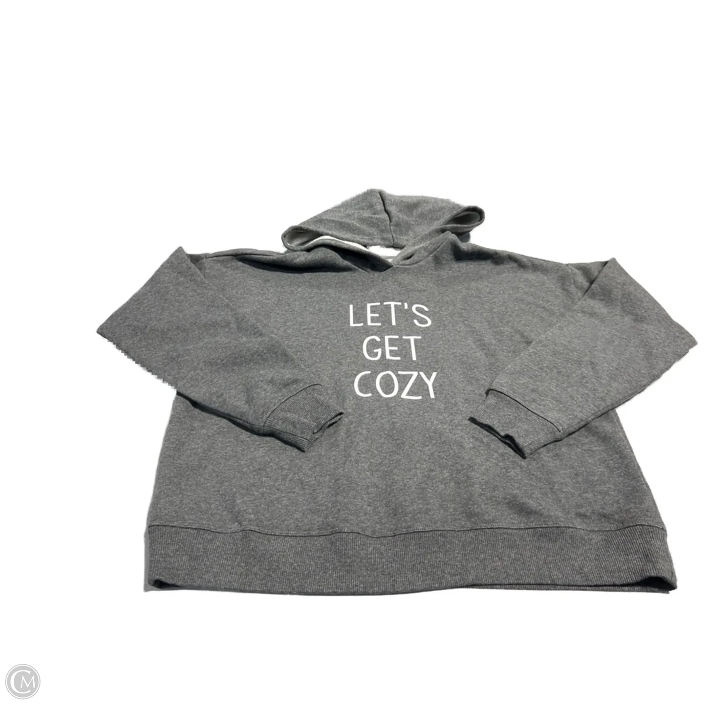 Sweatshirt Hoodie By Marled In Grey, Size: L