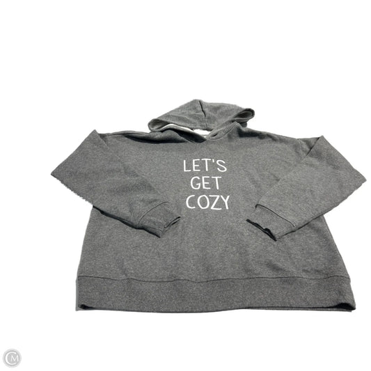 Sweatshirt Hoodie By Marled In Grey, Size: L