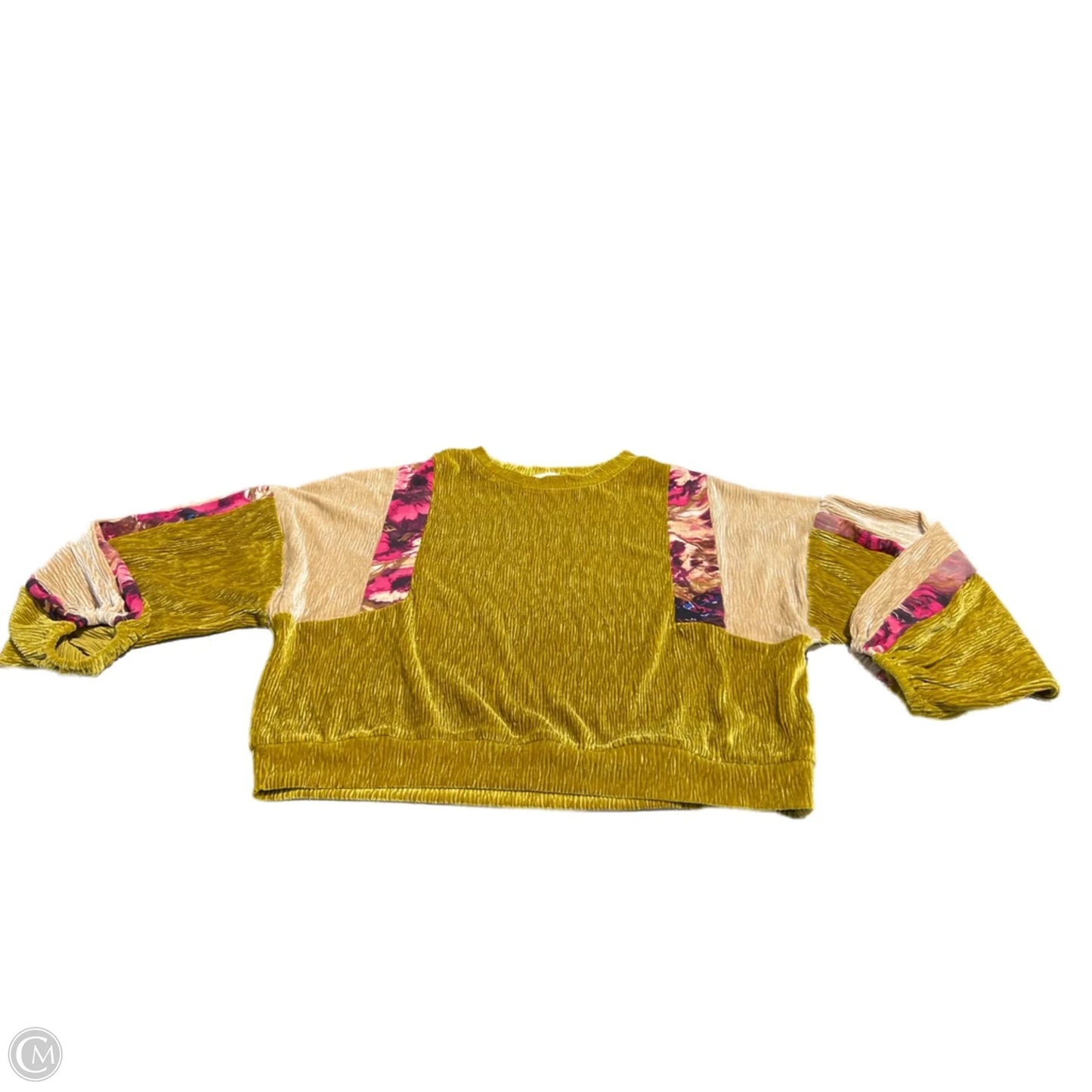 Top Long Sleeve By Thml In Yellow, Size: M