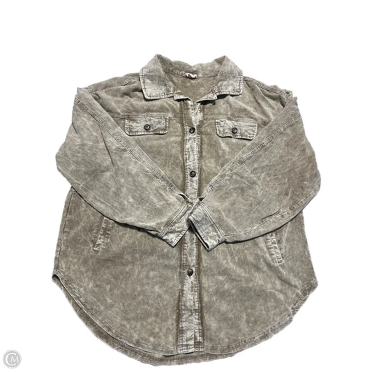 Top Long Sleeve By Bibi In Tan, Size: Xl