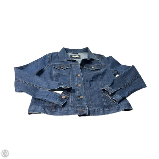 Jacket Denim By Loft In Blue Denim, Size: L