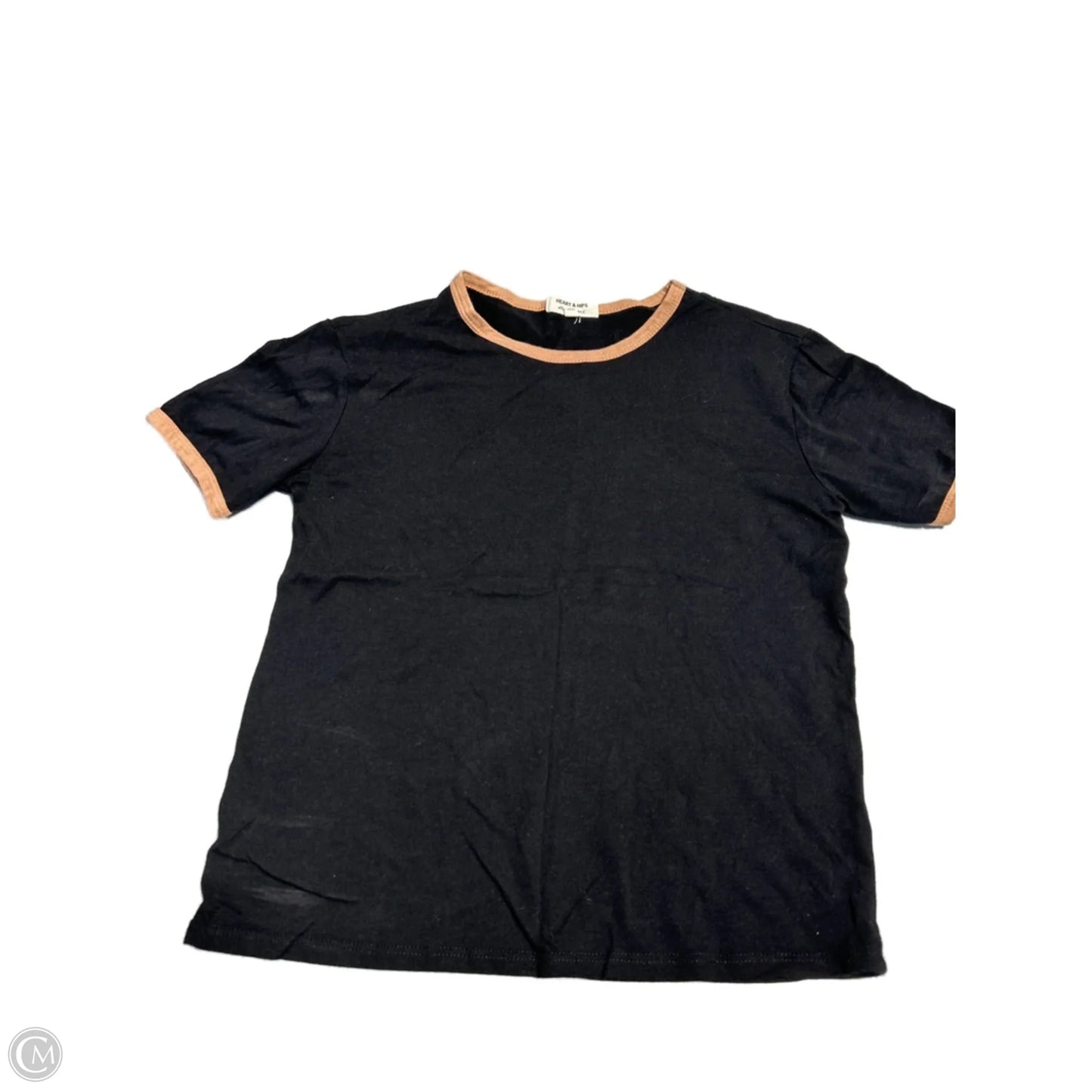 Top Short Sleeve By Heart & Hips In Black, Size: S