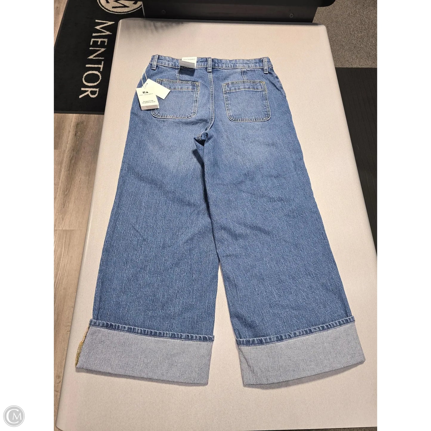 Jeans Wide Leg By Free Assembly In Blue Denim, Size: 10