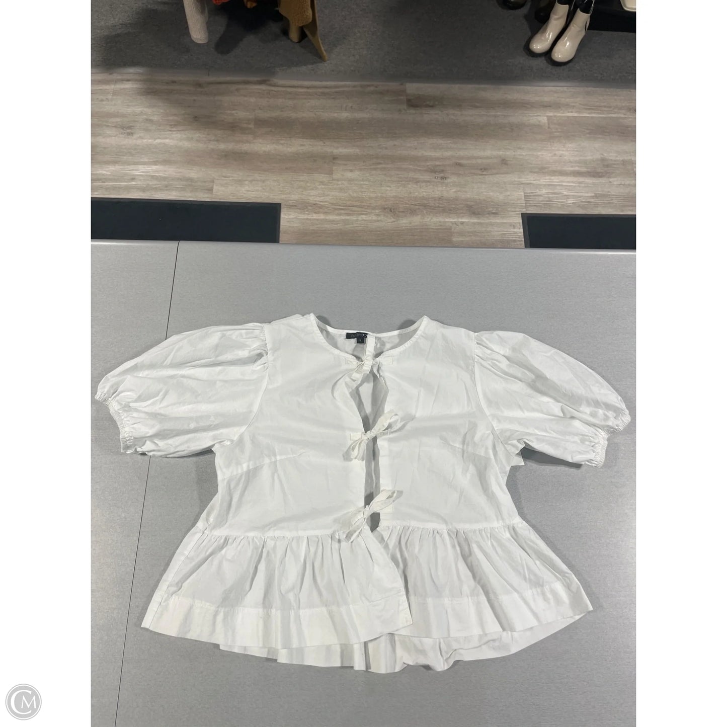 Top Short Sleeve By Papermoon In White, Size: M