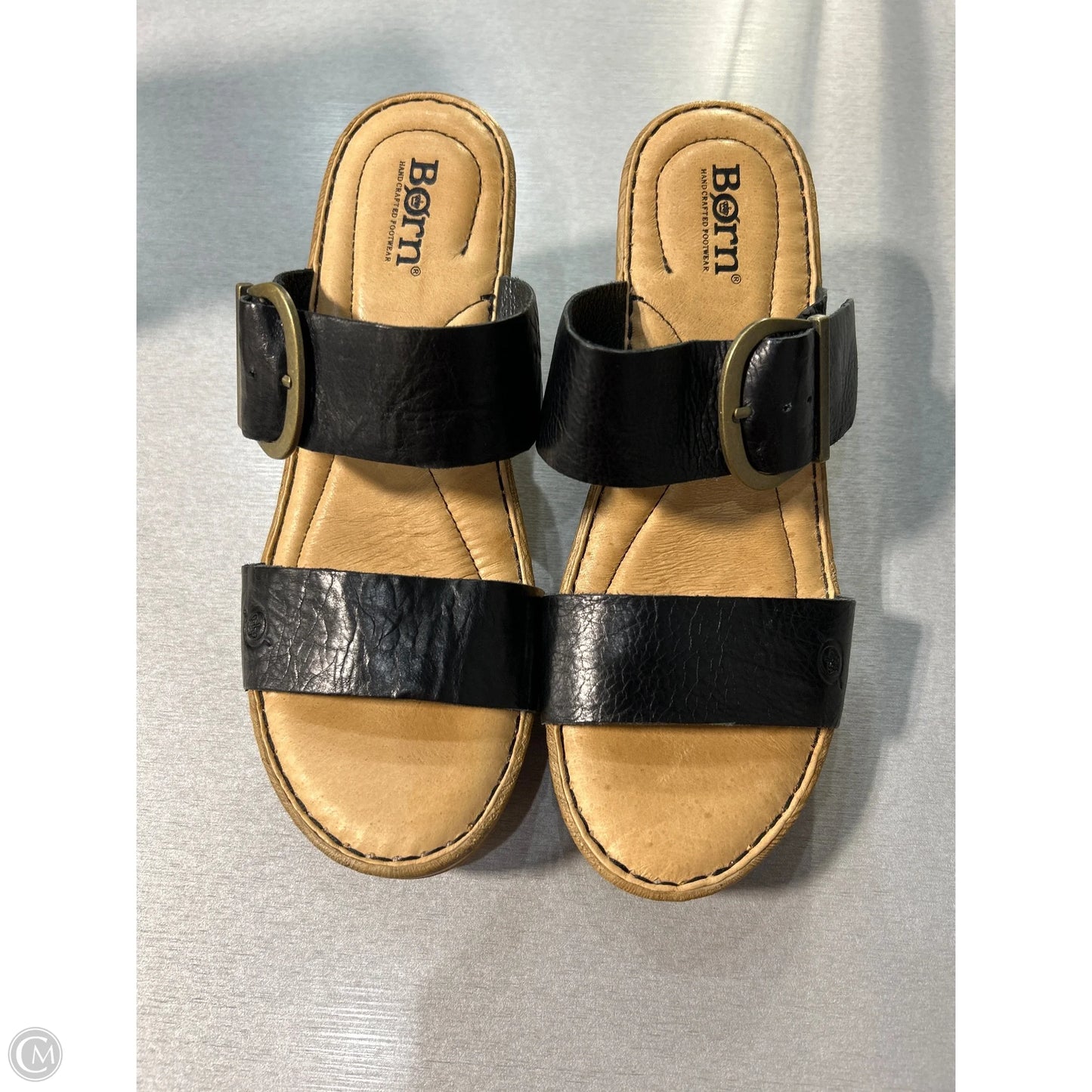 Sandals Flats By Born In Black, Size: 7