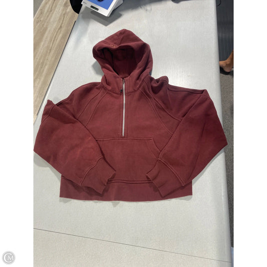Jacket Fleece By Lululemon In Maroon, Size: S