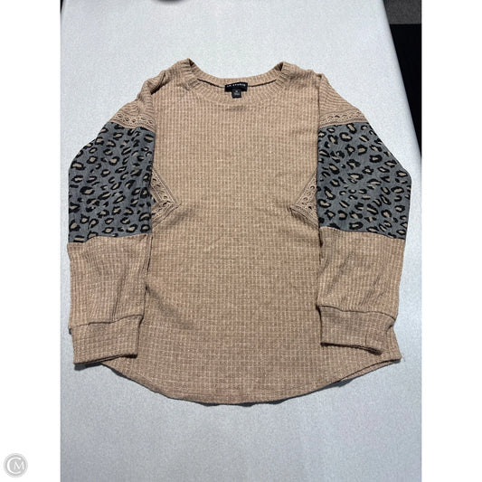 Top 3/4 Sleeve By In Studio In Brown, Size: M