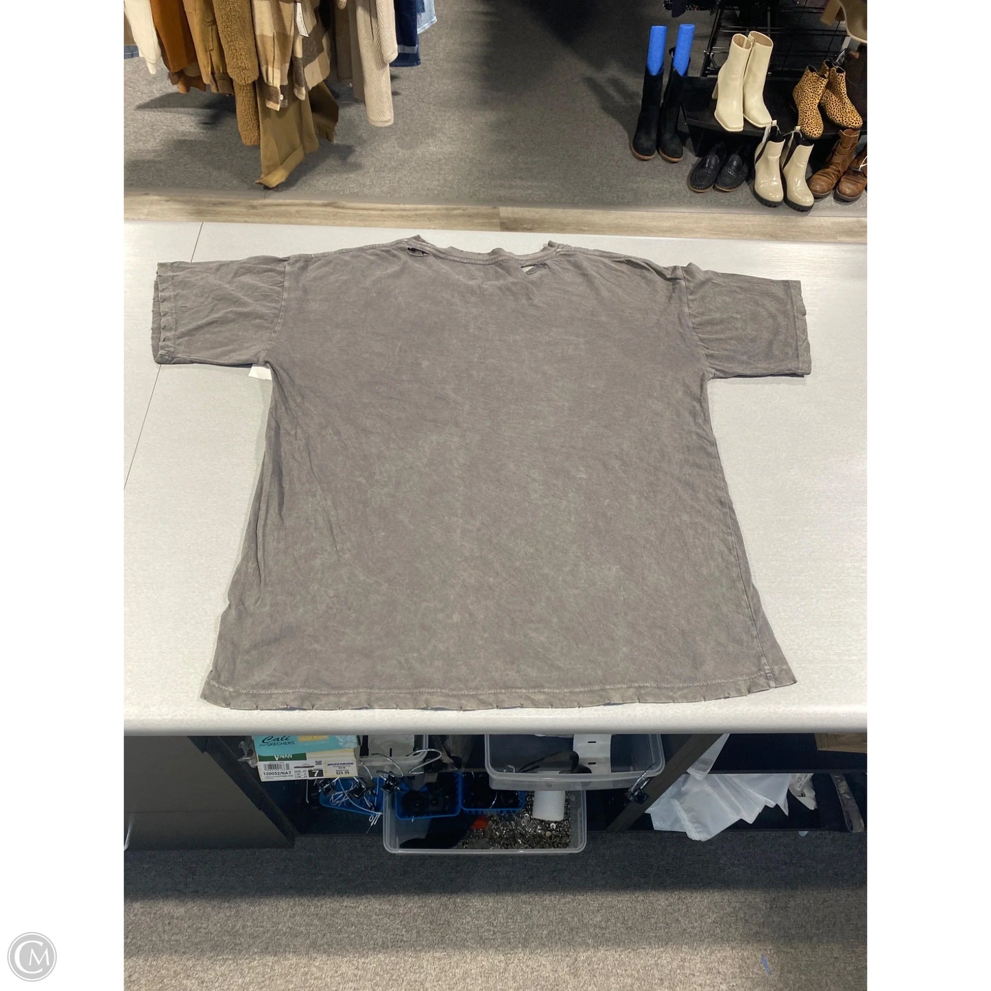 Top Short Sleeve Basic By Cmc In Grey, Size: S