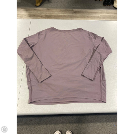 Athletic Top Long Sleeve Collar By Lululemon In Purple, Size: M