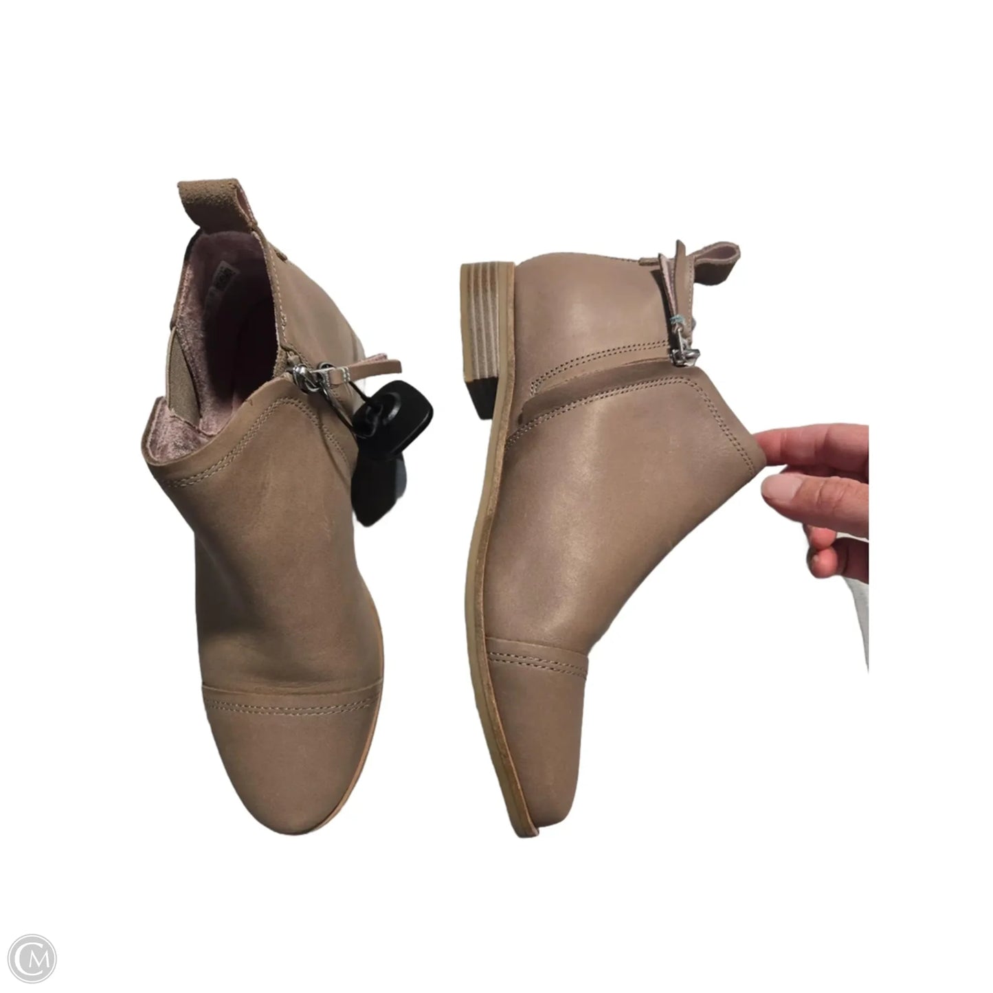 Boots Ankle Heels By Toms In Tan, Size: 9