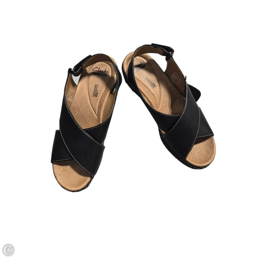 Sandals Flats By Clarks In Black, Size: 9