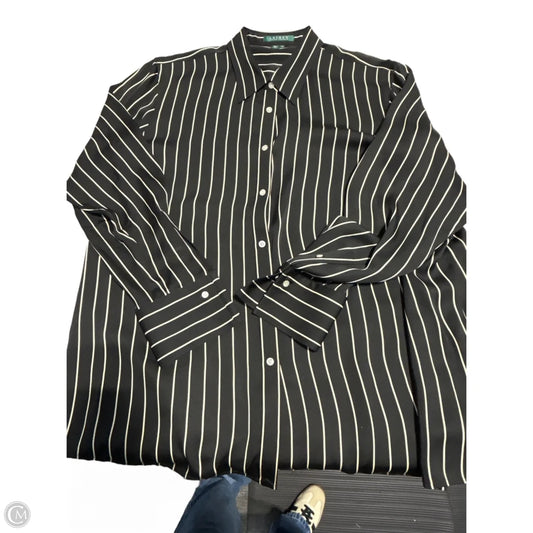 Top Long Sleeve By Lauren By Ralph Lauren In Striped Pattern, Size: Xl