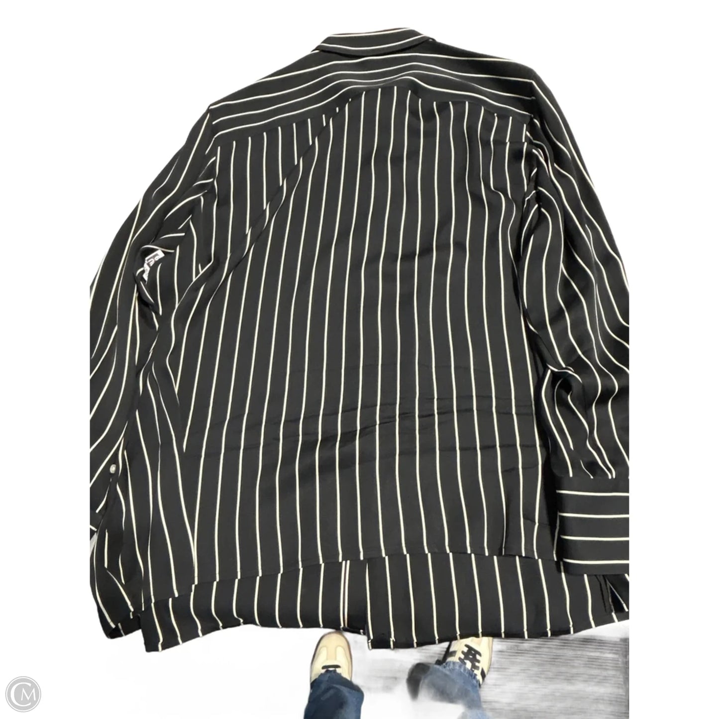 Top Long Sleeve By Lauren By Ralph Lauren In Striped Pattern, Size: Xl