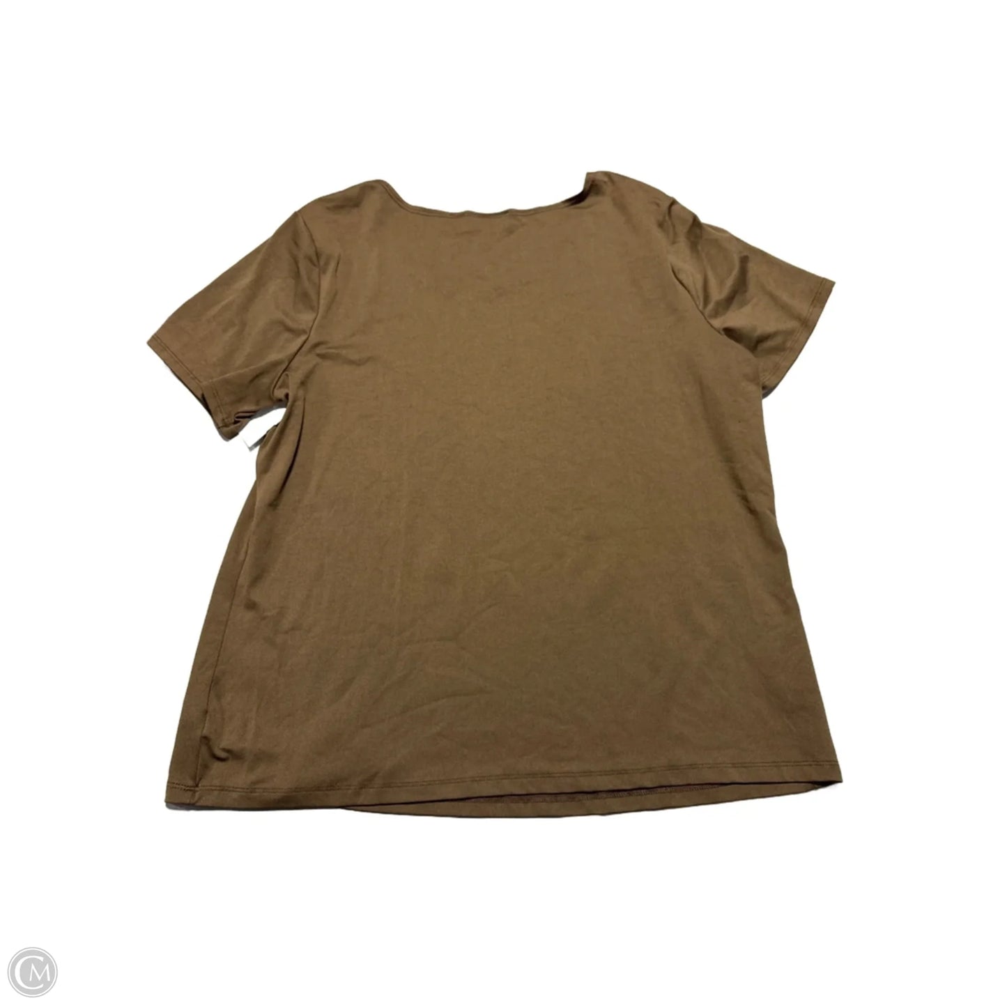 Top Short Sleeve By Notations In Brown, Size: 2x