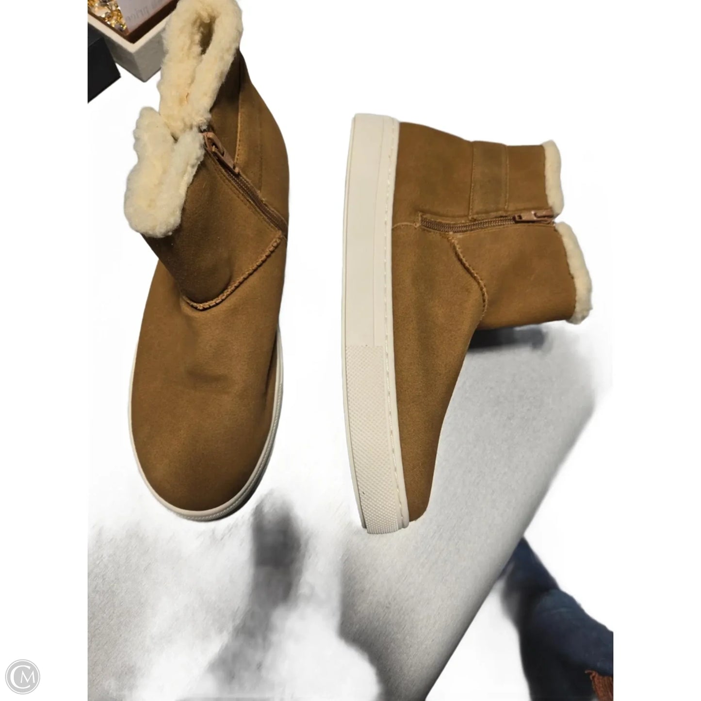 Boots Ankle Flats By Cliffs By White Mountain In Tan, Size: 11