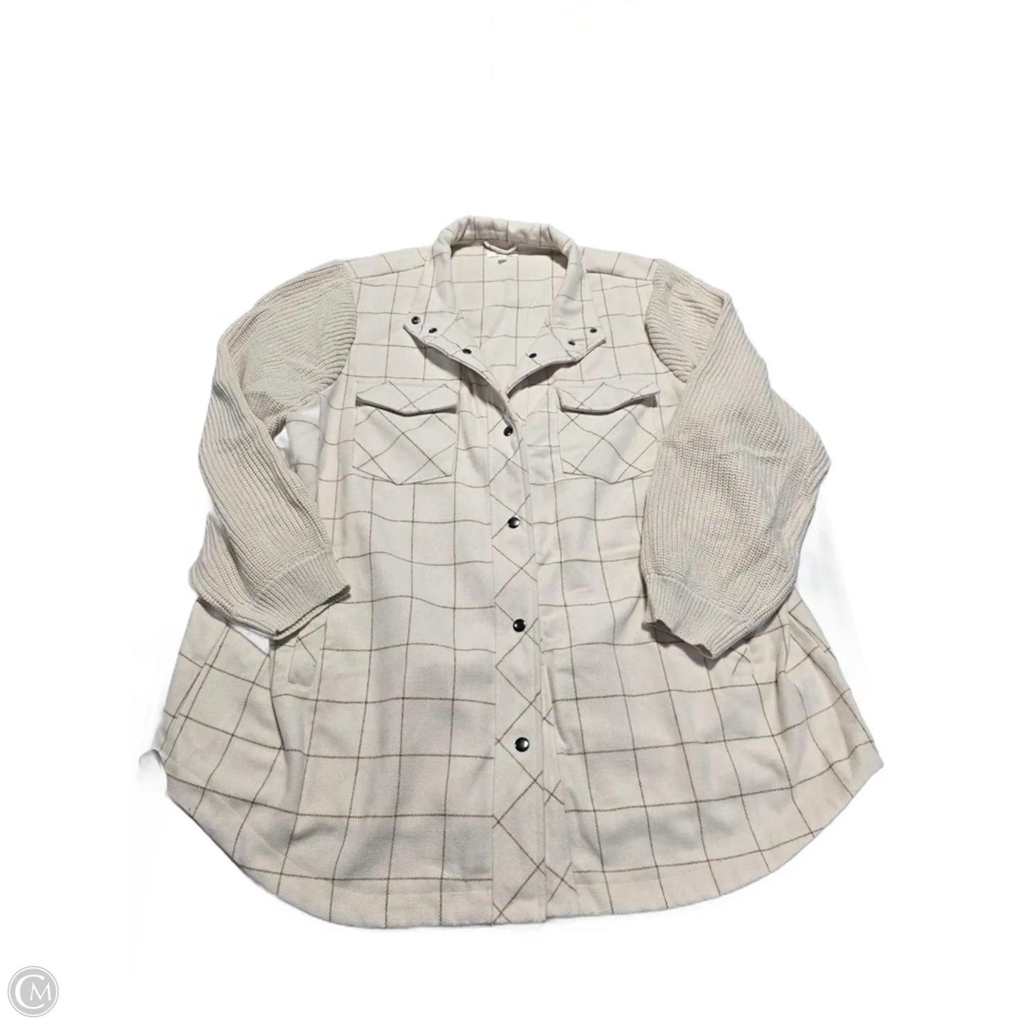 Jacket Fleece By Maurices In Tan, Size: 3x