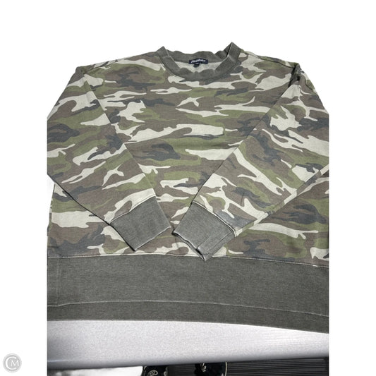 Top Long Sleeve By Cmc In Camouflage Print, Size: L