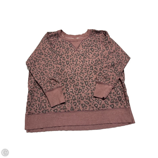 Top Long Sleeve By Maurices In Animal Print, Size: Xxl