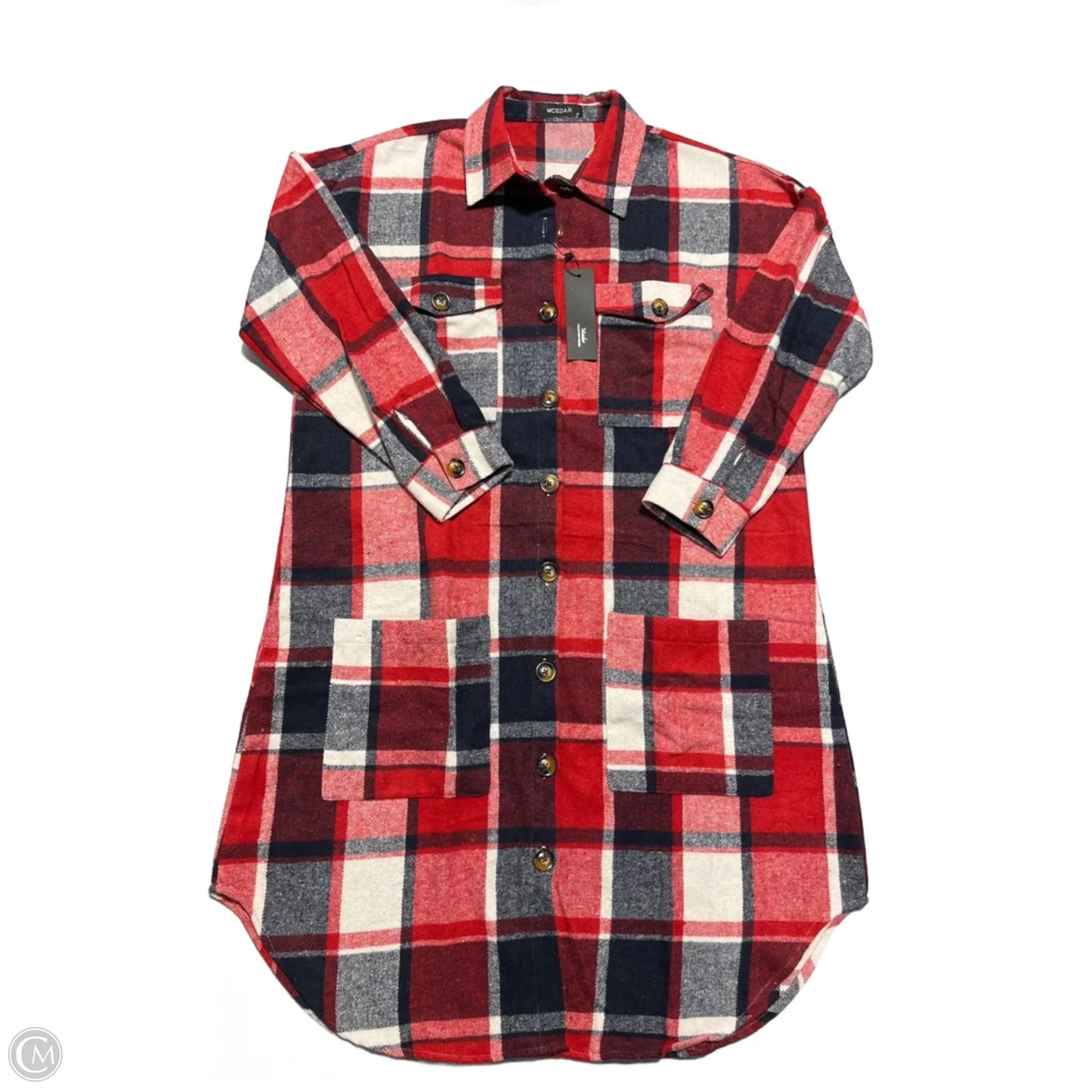 Coat Other By Cmc In Plaid Pattern, Size: M