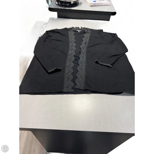 Cardigan By Cable And Gauge In Black, Size: 3x