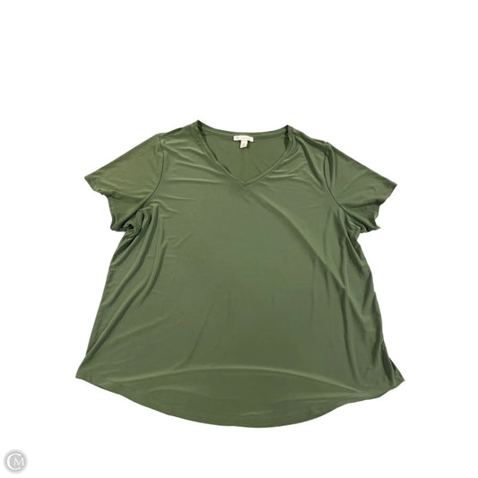 Top Short Sleeve Basic By Cmc In Green, Size: 2x