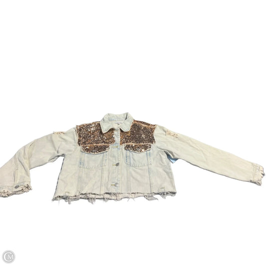Jacket Denim By Veveret In Blue Denim, Size: M