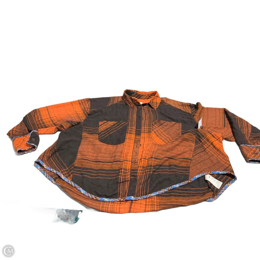 Top Long Sleeve By Bdg In Plaid Pattern, Size: S