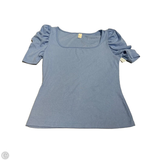Top Short Sleeve By Cmc In Blue, Size: L