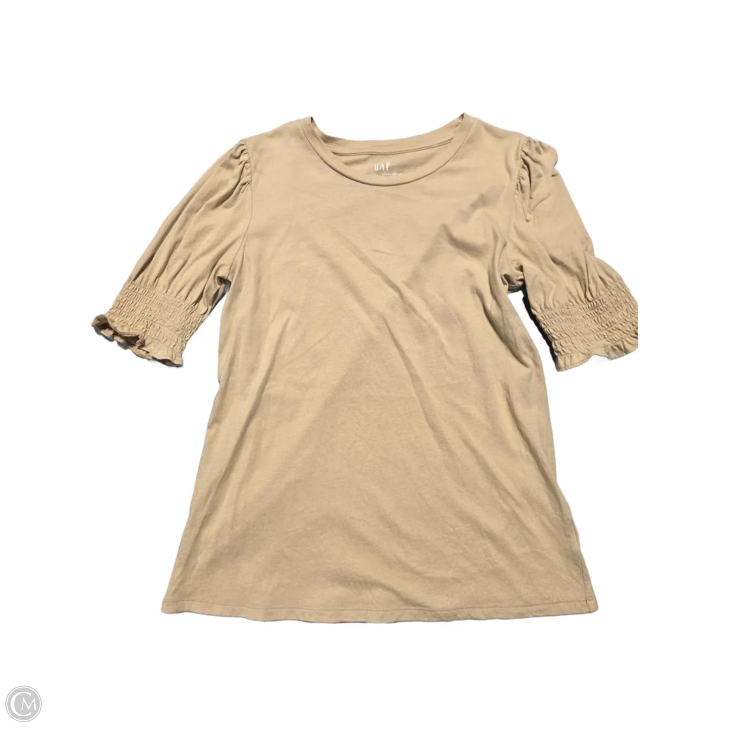Top Short Sleeve By Gap In Tan, Size: S